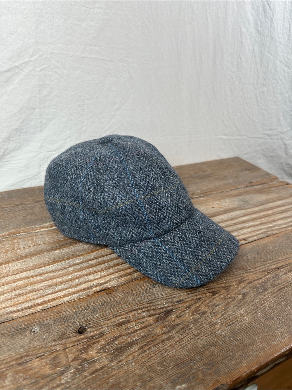 Wolven Gray-Blue Wool Tweed Cap